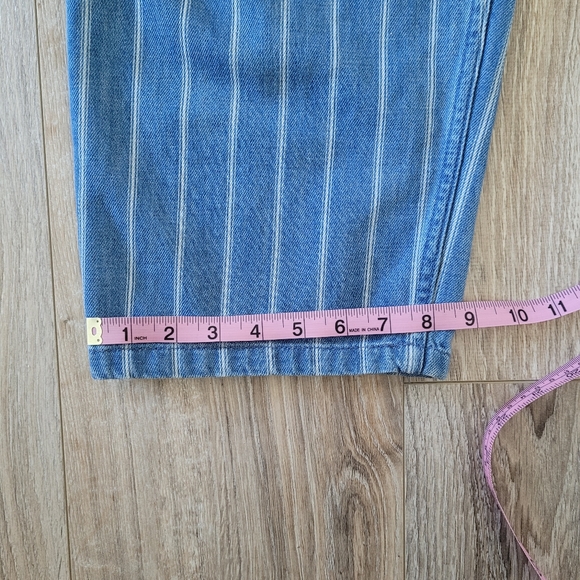 Zara Trafaluc Denim Pinstripe Jumpsuit Romper One Piece - Picture 12 of 12